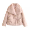 Casual Long Sleeve Velvet Winter Coat