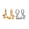 All-Match 18K Gold Stainless Steel Cherry Pendant Earrings