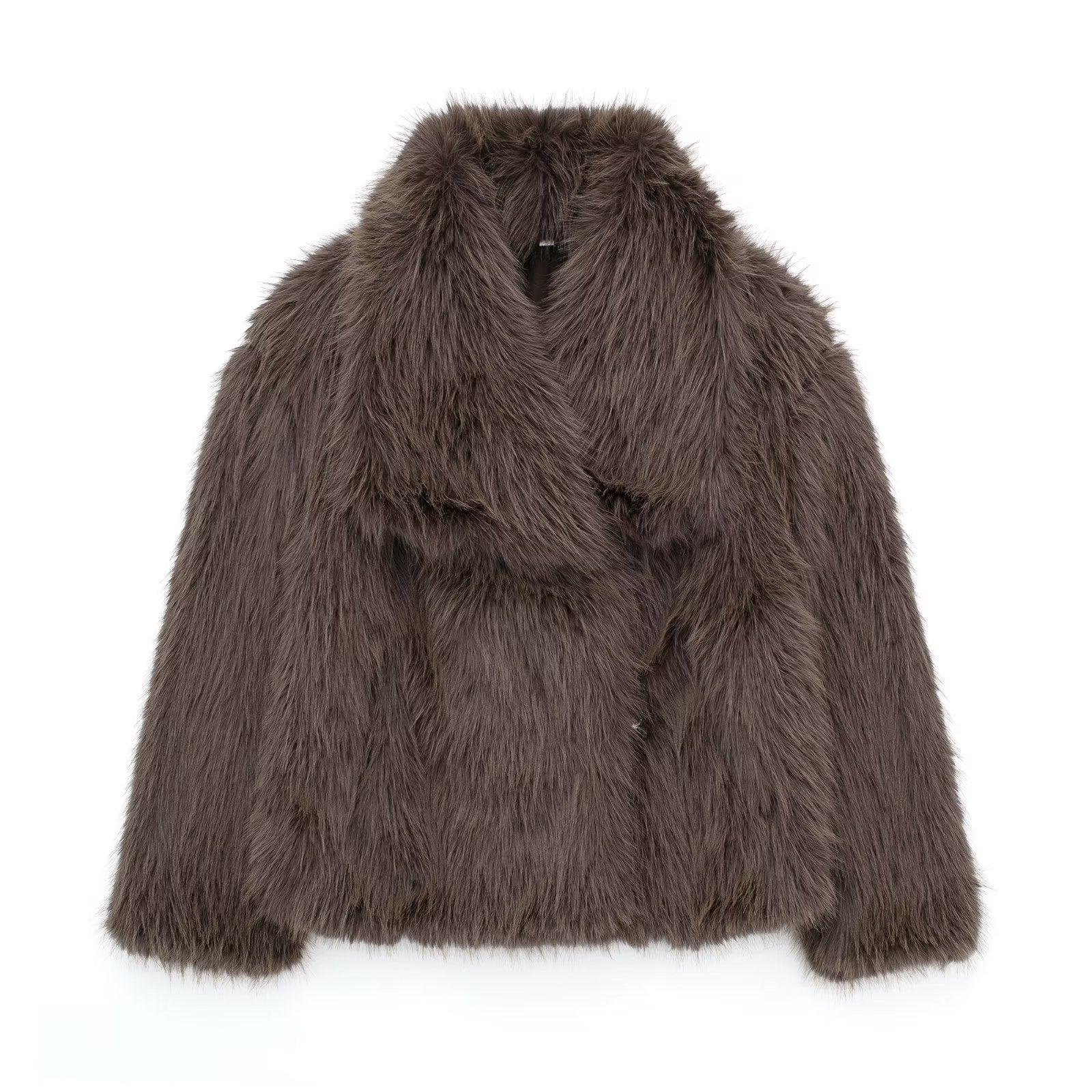 Casual Long Sleeve Velvet Winter Coat