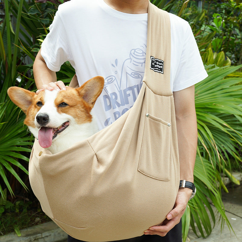 Pet Bag Portable Foldable Mesh Pocket Breathable Lightweight Cross-body