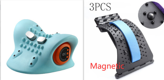 Neck Massager Adults Cervical Spine Relief Traction Portable Neck Head Acupuncture Point Massage Pillow