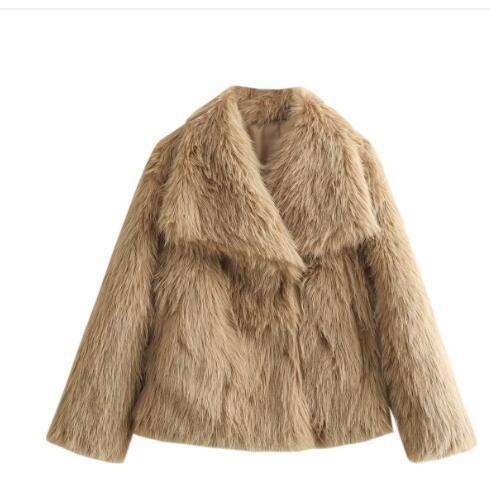 Casual Long Sleeve Velvet Winter Coat