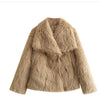 Casual Long Sleeve Velvet Winter Coat