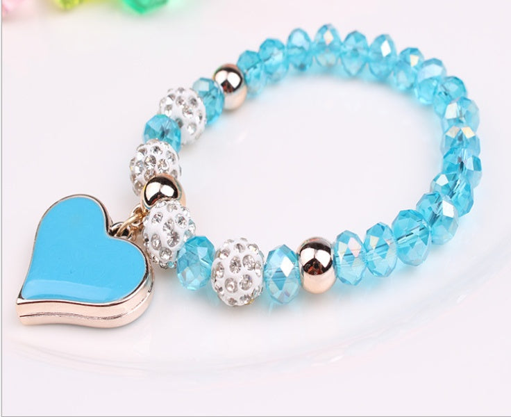 (BUY 2 GET 1 FREE) Elastic Crystal  Bracelet & Bangle Heart Bracelets