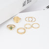 Seven-piece metal ring combination