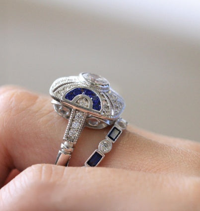 Blue topaz ring