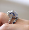 Blue topaz ring
