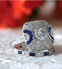 Blue topaz ring
