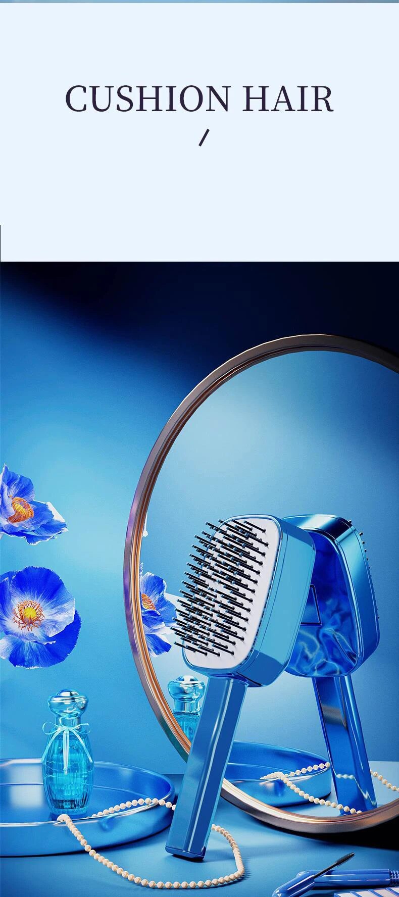 Self-cleaning hairbrush