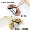 Shimmering Sunflower Pendant Necklace