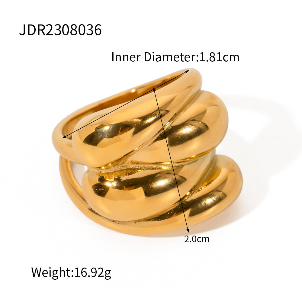 Women's Water Drop Fashion Ring Simple