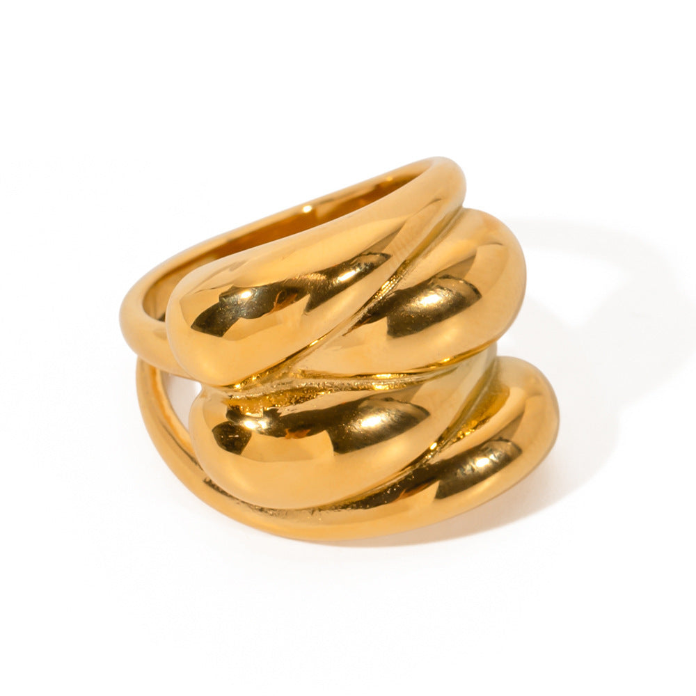 Women's Water Drop Fashion Ring Simple