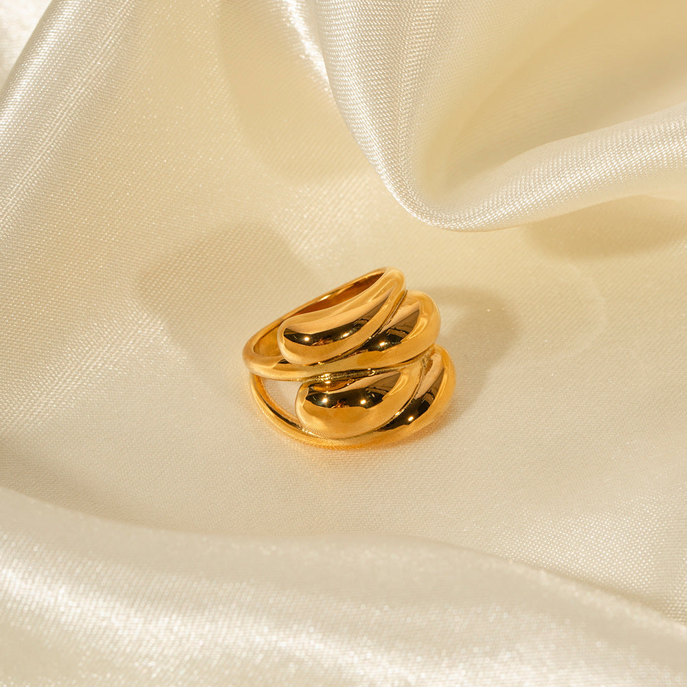 Women's Water Drop Fashion Ring Simple