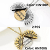 Shimmering Sunflower Pendant Necklace