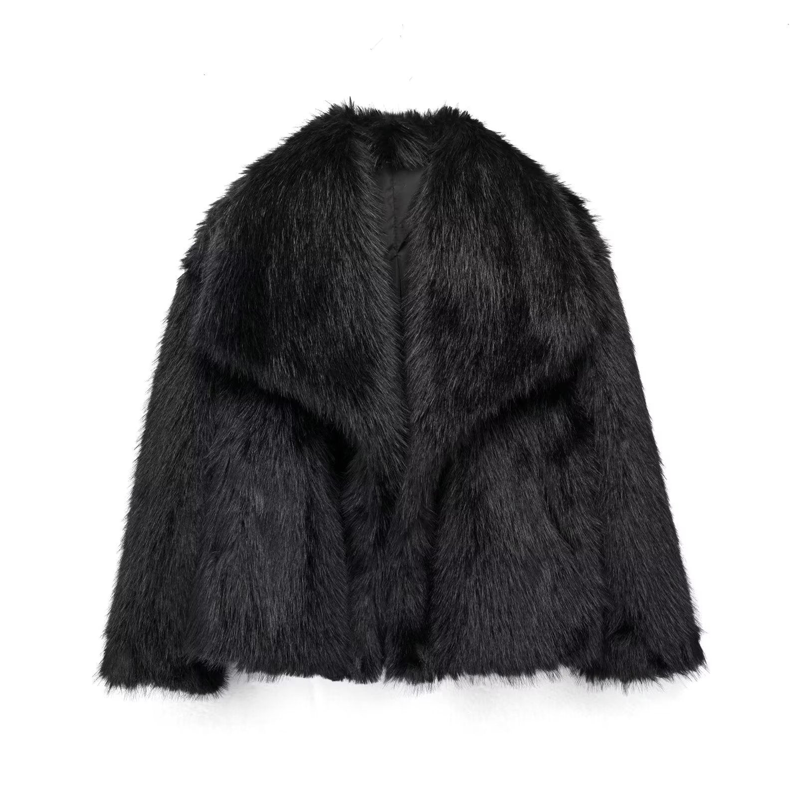 Casual Long Sleeve Velvet Winter Coat