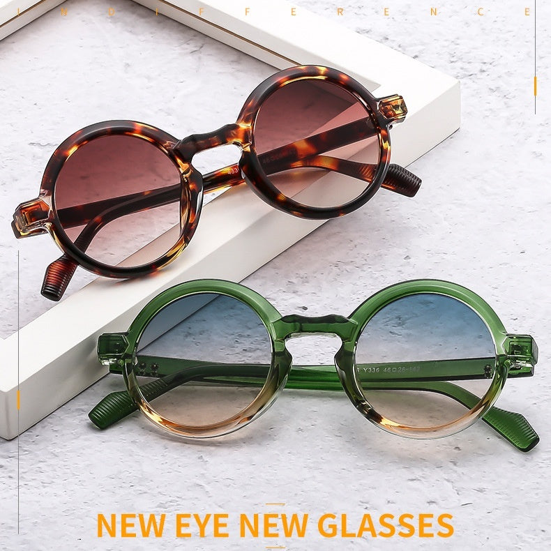 Punk Round Retro New Sunglasses All-match