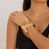 Exaggerated Glossy Square Notched Irregular Bracelet