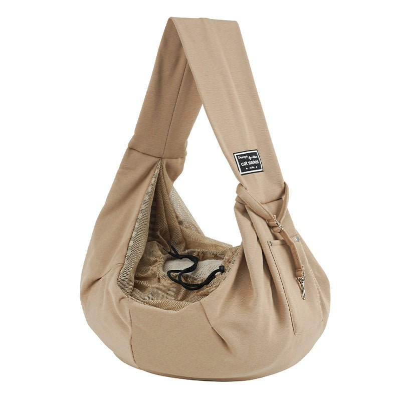 Pet Bag Portable Foldable Mesh Pocket Breathable Lightweight Cross-body