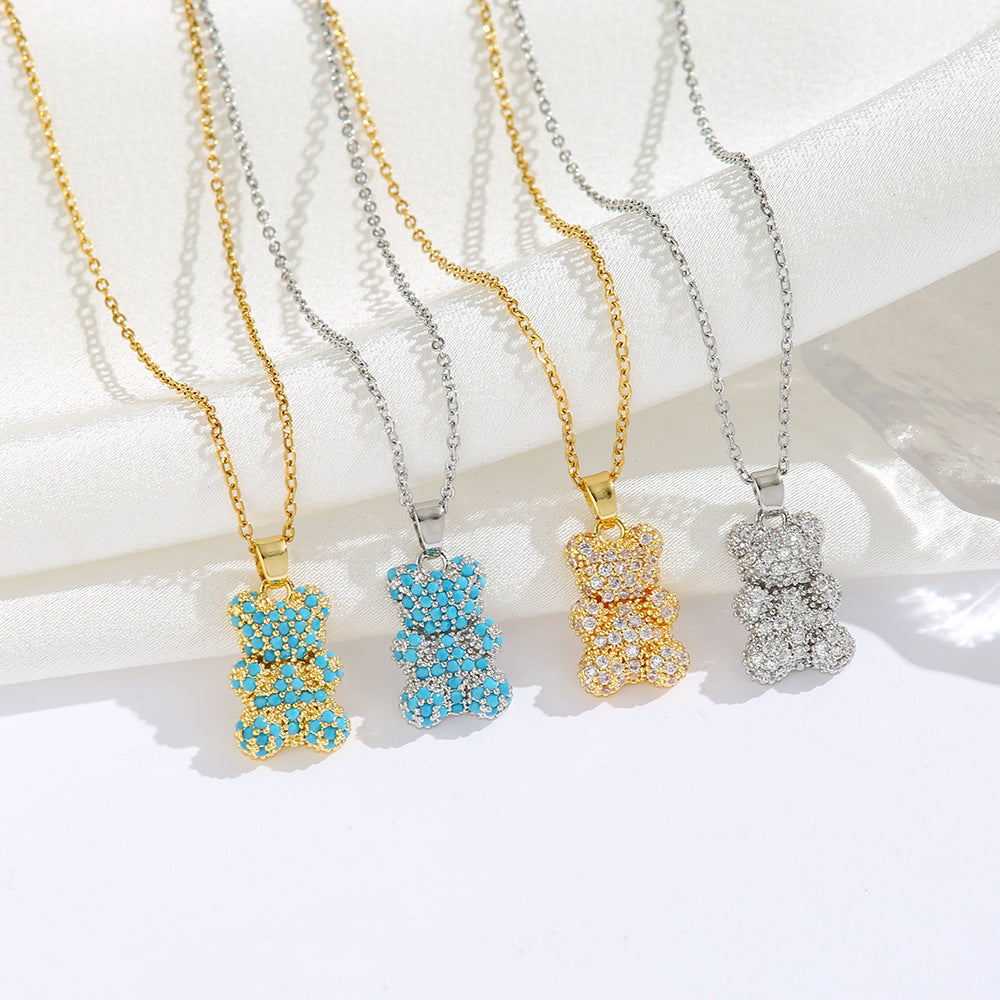 Fashionable All-match Micro Inlaid Zircon Electroplated Real