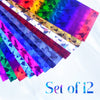 Reflective Mosaic Nail Art Transfer Foils (Set of 12)