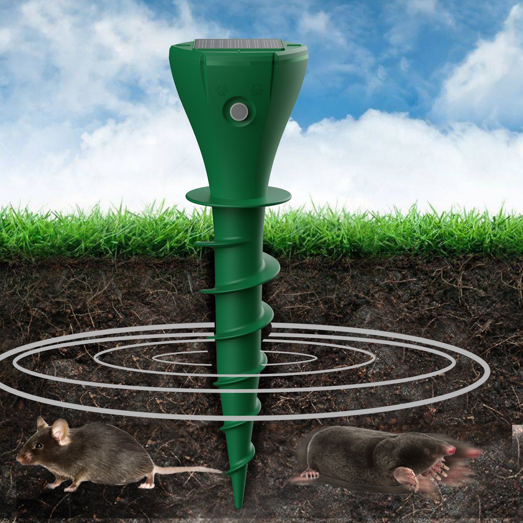 IP65 Waterproof Eccentric Motor Drive Ground Mouse Gadget