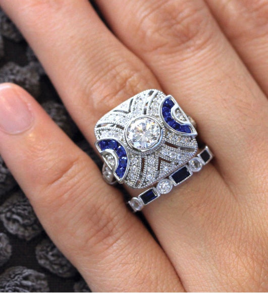 Blue topaz ring