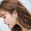 Cold wind geometric female ring winding ear clip