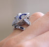 Blue topaz ring