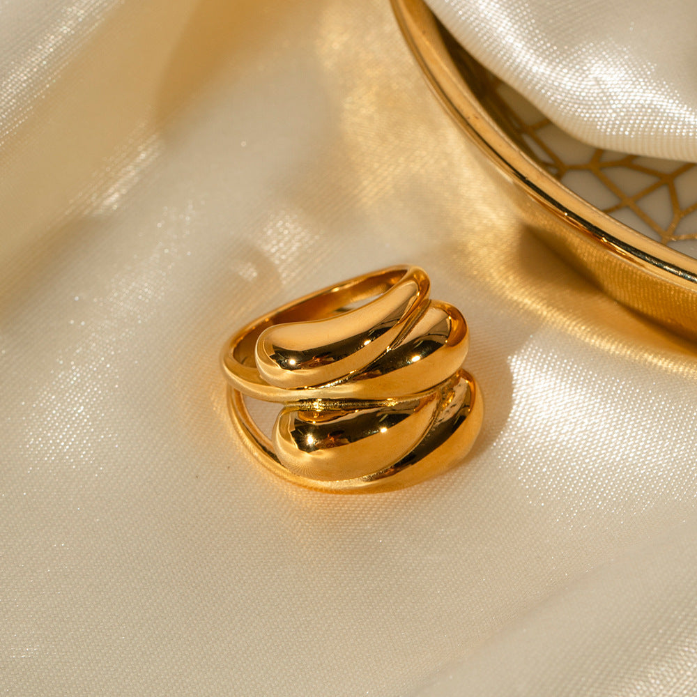 Women's Water Drop Fashion Ring Simple