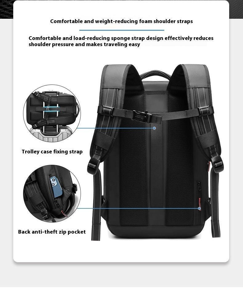 Large-Capacity Waterproof Business Travel Backpack