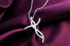 Elegant Sparkle: Silver Plated CZ Crystal Zircon Pendant Necklace