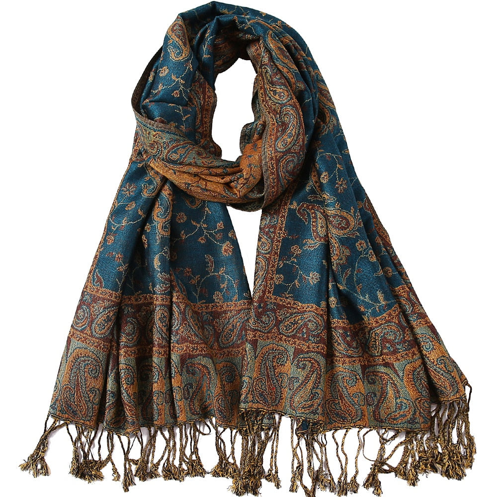 Silk Scarf Elegant  Wrap  Classic  for Women