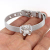 Zirconia Crystals Bangles: Stainless Steel Lover Buckles for Women