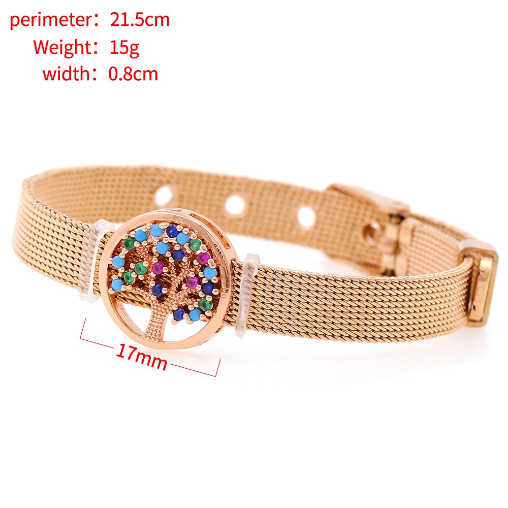 Zirconia Crystals Bangles: Stainless Steel Lover Buckles for Women
