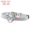 Zirconia Crystals Bangles: Stainless Steel Lover Buckles for Women