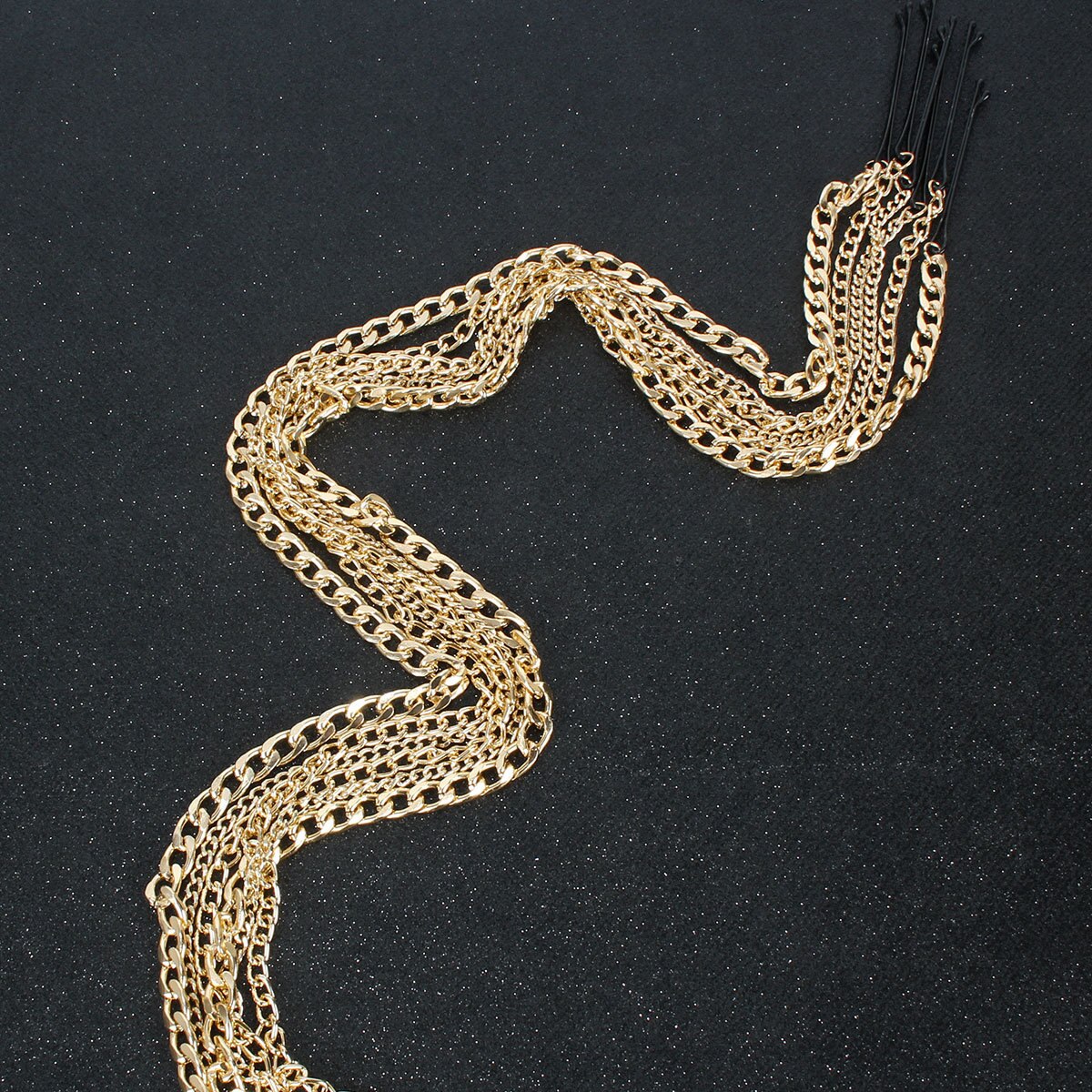 Fashion Simple Hair Chain Jewelry Clips Gold Color Hair Accessories For Women Wedding Bridal