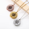 Shimmering Sunflower Pendant Necklace