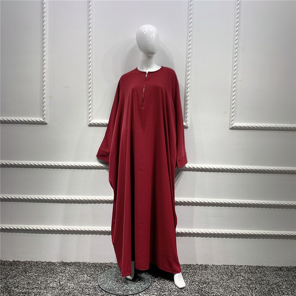 Stylish Plus Size Abaya: Elegant Muslim Maxi Dress for Casual and Eid Occasions