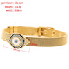 Zirconia Crystals Bangles: Stainless Steel Lover Buckles for Women