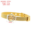 Zirconia Crystals Bangles: Stainless Steel Lover Buckles for Women