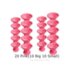 Hot 20PCS Pink Blue Silicone Hair Curler Soft Rubber Hair Care Rollers No Heat Hair Styling Tool Dropshipping 3#