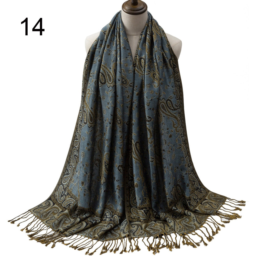 Silk Scarf Elegant  Wrap  Classic  for Women