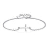 ucky Eye Love Heart Charm Bracelet: Sterling Silver with Blue Clover