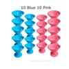 Hot 20PCS Pink Blue Silicone Hair Curler Soft Rubber Hair Care Rollers No Heat Hair Styling Tool Dropshipping 3#