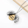 Shimmering Sunflower Pendant Necklace