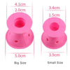 Hot 20PCS Pink Blue Silicone Hair Curler Soft Rubber Hair Care Rollers No Heat Hair Styling Tool Dropshipping 3#