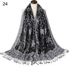 Silk Scarf Elegant  Wrap  Classic  for Women