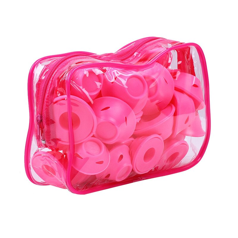 Hot 20PCS Pink Blue Silicone Hair Curler Soft Rubber Hair Care Rollers No Heat Hair Styling Tool Dropshipping 3#