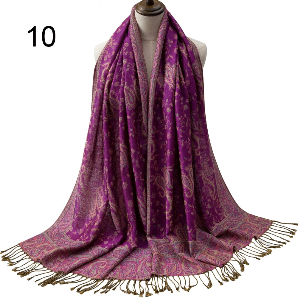 Silk Scarf Elegant  Wrap  Classic  for Women