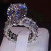 Vintage Oval cut 8ct Lab Diamond Ring 925 sterling silver Jewelry Engagement Wedding band Rings for Women men Party Bijou Gift